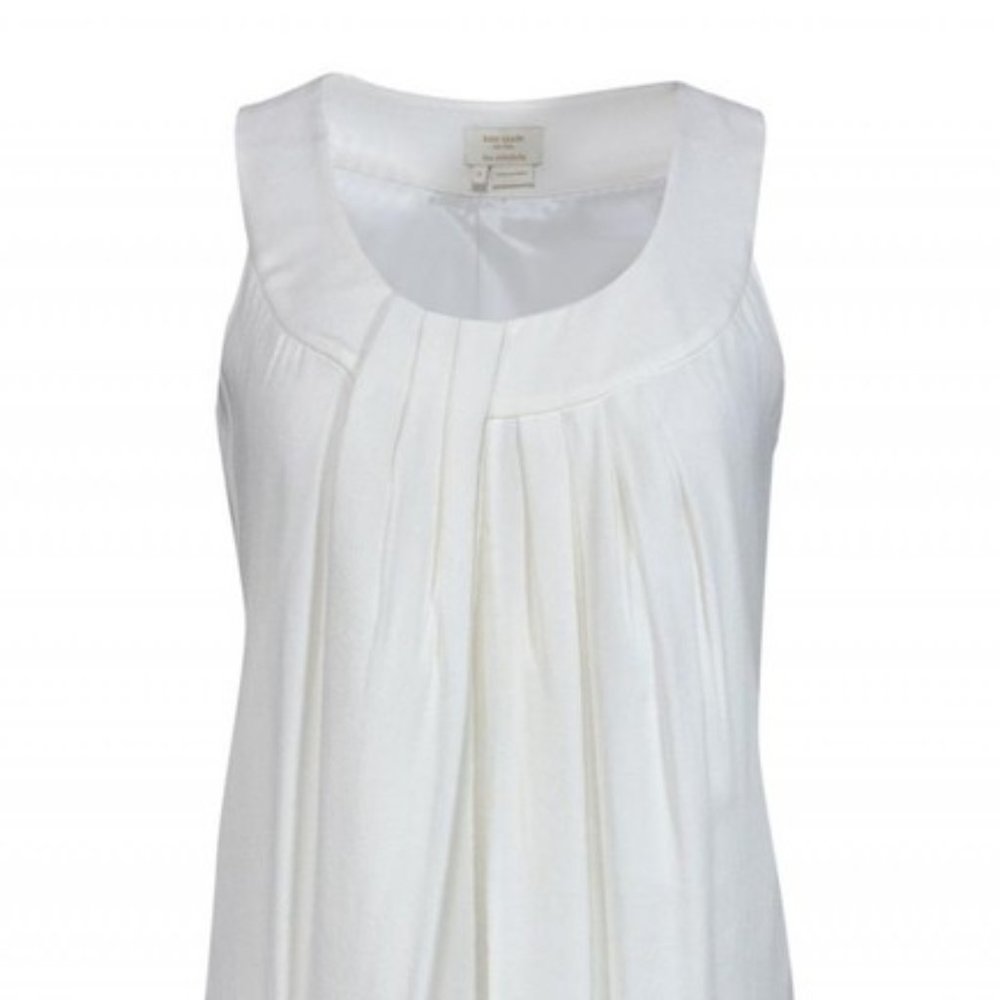 Kate Spade Matinee Pleated Crepe Tank Top M